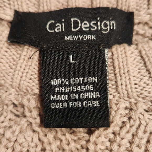 Cai Design Cotton Sweater. Size L - Picture 3 of 4
